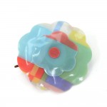 Chanel Multicolor Vinyl Large Camellia Flower Brooch Pin