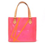 Louis Vuitton Pink Orange Venis Leather Houston Handbag - 2002 Christmas Collection Robert Wilson