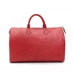 Louis Vuitton Speedy 35 Red Epi Leather City Hand Bag