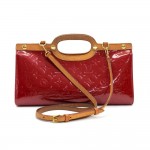 Louis Vuitton Roxbury Drive Burgundy Vernis Leather Hand Bag + Strap