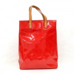 Louis Vuitton Reade MM Red Vernis Leather Hand Bag