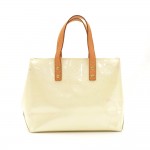 Louis Vuitton Reade PM White Perle Vernis Leather Hand Bag