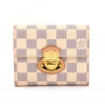 Louis Vuitton Joey White Damier Azur Canvas Wallet