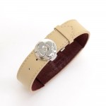 Louis Vuitton Bracelet Voeux Beige Leather Bracelet