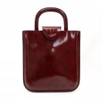 Cartier Happy Birthday Burgundy Patent Leather Hand Bag