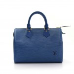 Louis Vuitton Speedy 25 Blue Epi Leather City Hand Bag