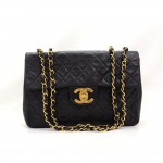 Chanel Maxi Jumbo Black Quilted Leather Shoulder Flap Bag