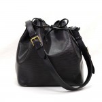 Louis Vuitton Petit Noe Black Epi Leather Shoulder Bag