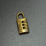 Vintage Louis Vuitton Gold Tone Numeric Combination Padlock