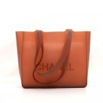 Chanel Brown Rubber Shoulder Tote Bag