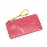 Louis Vuitton Pochette Cles Rose Pink Vernis Leather Coin Case