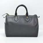 Louis Vuitton Speedy 25 City Hand Bag Black Epi Leather F322