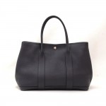 Hermes Garden Party PM Black Togo Leather Hand Bag