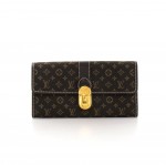 Louis Vuitton Idylle Sarah Dark Brown Mini Monogram Lin Canvas Wallet