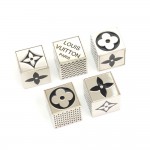 Louis Vuitton Black x Silver Tone Cube Game Set Limited 2011