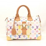 Louis Vuitton Speedy 30 White Multicolor Monogram Canvas City Hand Bag