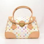Louis Vuitton Beverly GM White Multicolor Monogram Canvas Hand Bag