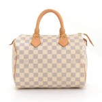 Louis Vuitton Speedy 25 White Damier Azur Canvas City Hand bag