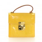 Louis Vuitton Spring Street Yellow Vernis Leather Hand Bag