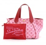 Louis Vuitton Cabas Ipanema PM Rose Red Monogram Cotton Tote Hand Bag - 2009 Collection Plage