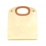 Louis Vuitton Maple Drive White Vernis Leather Hand Bag