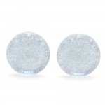 Chanel Silver Tone CC Logo Round Earring