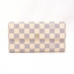 Louis Vuitton Pochette Porte-Monnaie Credit NM White Damier Azur Canvas Wallet