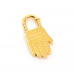 Hermes Annee De La Main Gold Tone Hand Motif Cadena Lock Charm - 2002 Limited