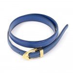 Louis Vuitton Ceinture Classique Blue Epi Leather Thin Belt