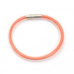 Chanel Orange Clear Vinyl Bangle Bracelet
