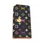 Vintage Louis Vuitton Multicles 4 Black Multicolor Monogram Canvas Key Case