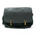 Louis Vuitton Dersou Dark Green Ardoise Taiga Leather Large Messenger Bag