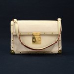 Louis Vuitton L'Aimable White Suhali Leather Pochette Hand Bag