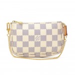 Louis Vuitton Mini Pochette Accessories Damier Azur Canvas Pouch Bag