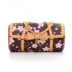 Louis Vuitton Papillon 27 Cherry Blossom Monogram Canvas Murakami Hand Bag - 2003 Limited