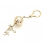 Louis Vuitton Porte Cles Glitter Disco Ball Charm Silver Tone Key Chain / Holder