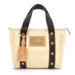 Louis Vuitton White Canvas Inventeur Antigua Cabas PM Tote Hand Bag - Limited Ed