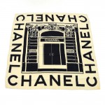 Chanel Black x Off White Silk Scarf