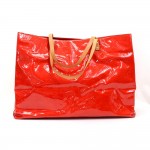Louis Vuitton Reade GM Red Vernis Leather Handbag