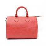 Vintage Louis Vuitton Speedy 25 Red Epi Leather City Hand Bag