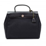 Hermes Herbag PM Canvas Leather Hand Bag