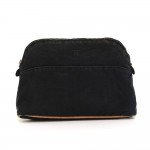 Hermes Trousse Bolide 25 Black Cotton Cosmetic Pouch
