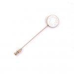 Hermes Silver Tone Pin Brooch