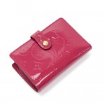 Louis Vuitton Porte-monnaie Billets Viennois Framboise Burgundy Vernis Leather Wallet