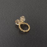 Louis Vuitton Gold Tone Monogram Inclusion Rings