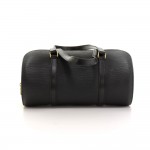 Louis Vuitton Soufflot Black Epi Leather Hand Bag