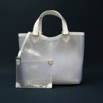 Louis Vuitton Plague Lagoon PM White Vinyl Beach Tote Hand Bag