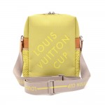 Louis Vuitton Weathery LV Cup 2003 Lime Green Damier Geant Messenger Bag  - Limited