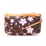 Louis Vuitton Pochette Accessories Monogram Cherry Blossom Hand Bag - 2003 Limited Edition