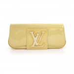 Louis Vuitton Sobe Ivory Grive Vernis Leather Evening Clutch Bag
